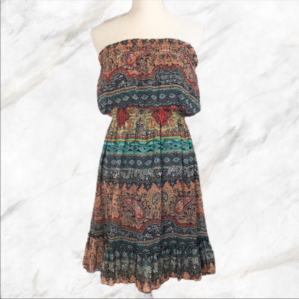 Sold**Bandana paisley print Aztec dress size small